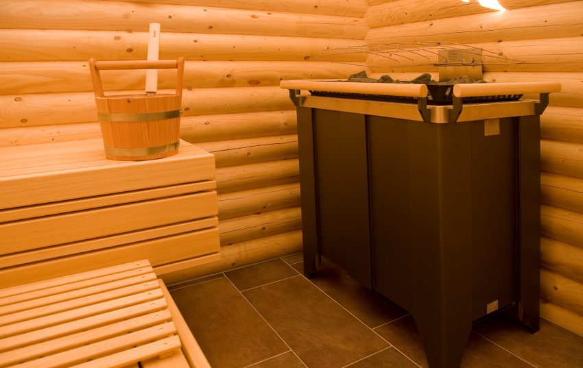 Foto: Saunaofen der Almhütte Ihrer Appartement Haus in Serfaus Fiss Ladis Österreich für die Ferienwohnung Tirol.