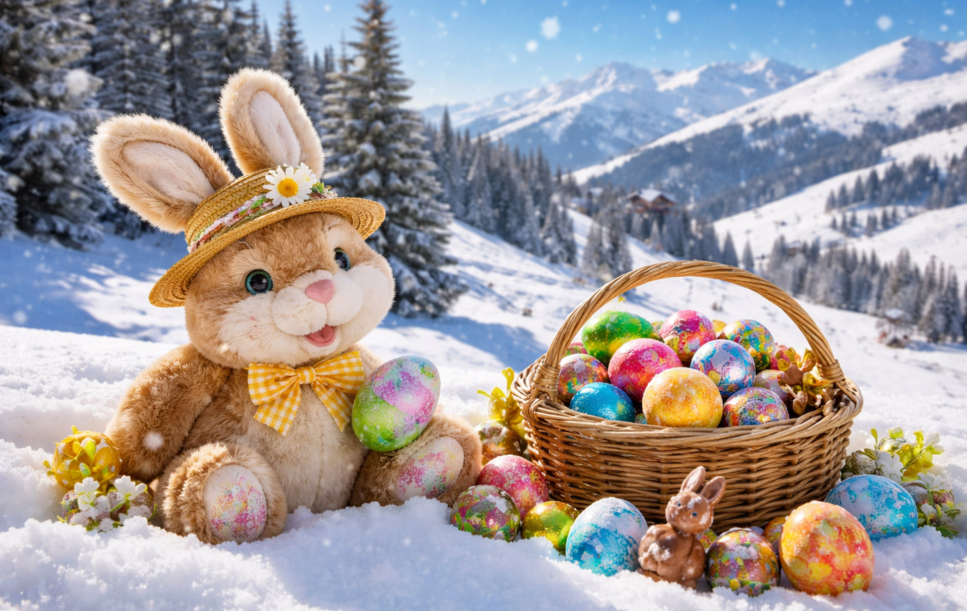 Ostern im Schnee im Skigebiet Serfaus Fiss Ladis am Appartement Haus Fiss