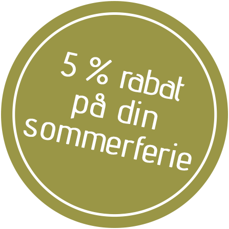 5 % rabat til danske gæster